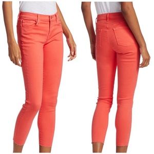J Brand Mid Rise‎ Crop Skinny w/ Raw Hem Kalani JB002295 Size 31
